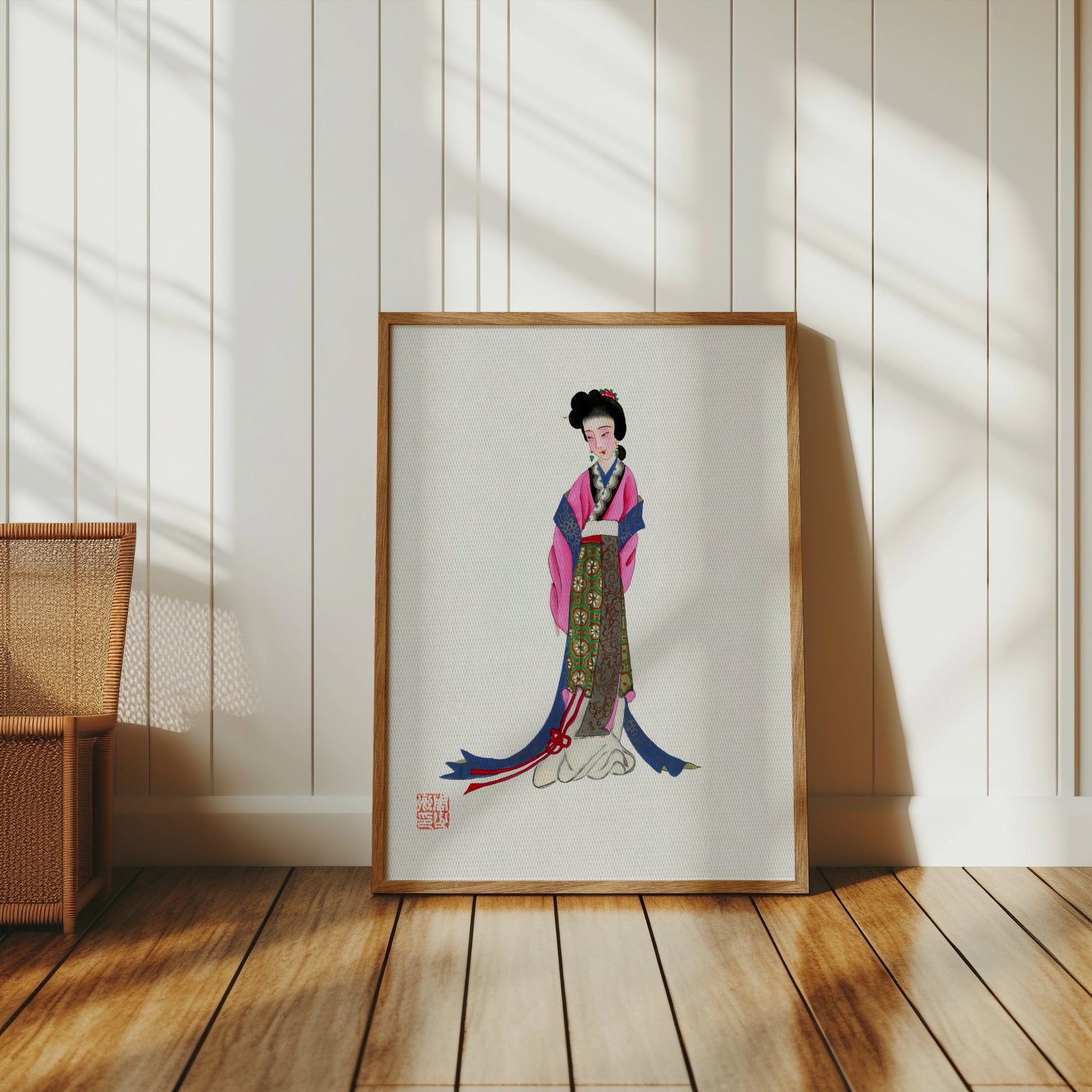 Premium Poster of Elegant Traditional Woman Illustration Posters