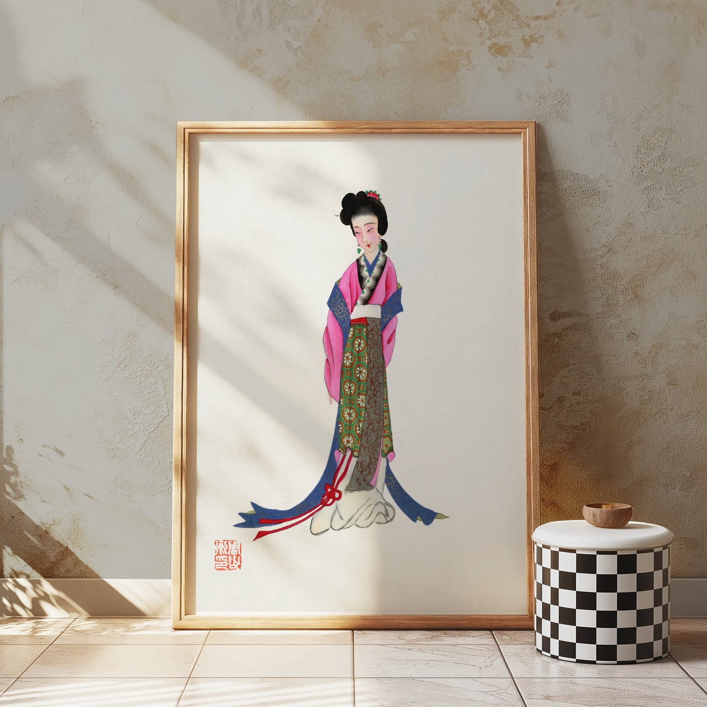 Premium Poster of Elegant Traditional Woman Illustration Posters