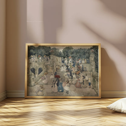Premium Poster of Elegant Victorian Garden Gathering Scene Posters