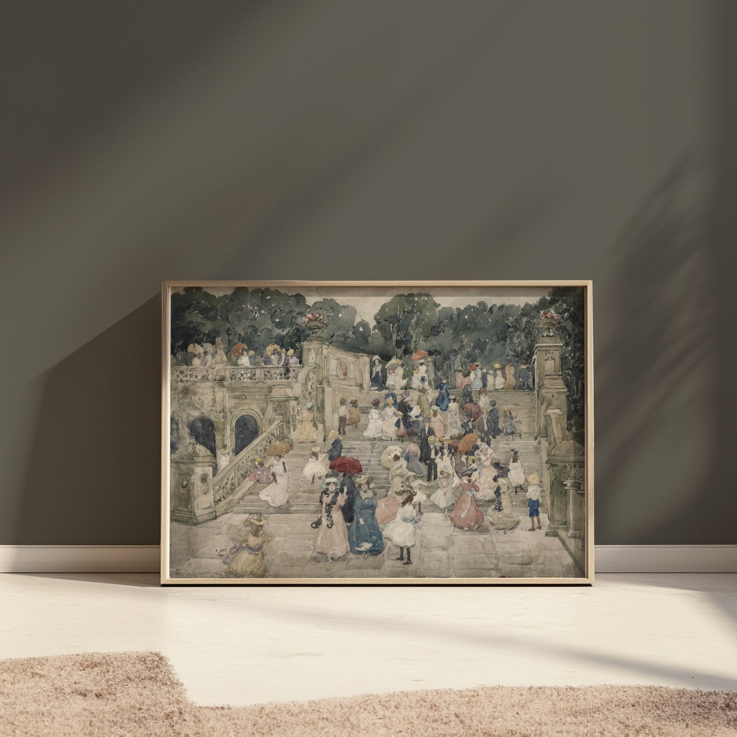 Premium Poster of Elegant Victorian Garden Gathering Scene Posters