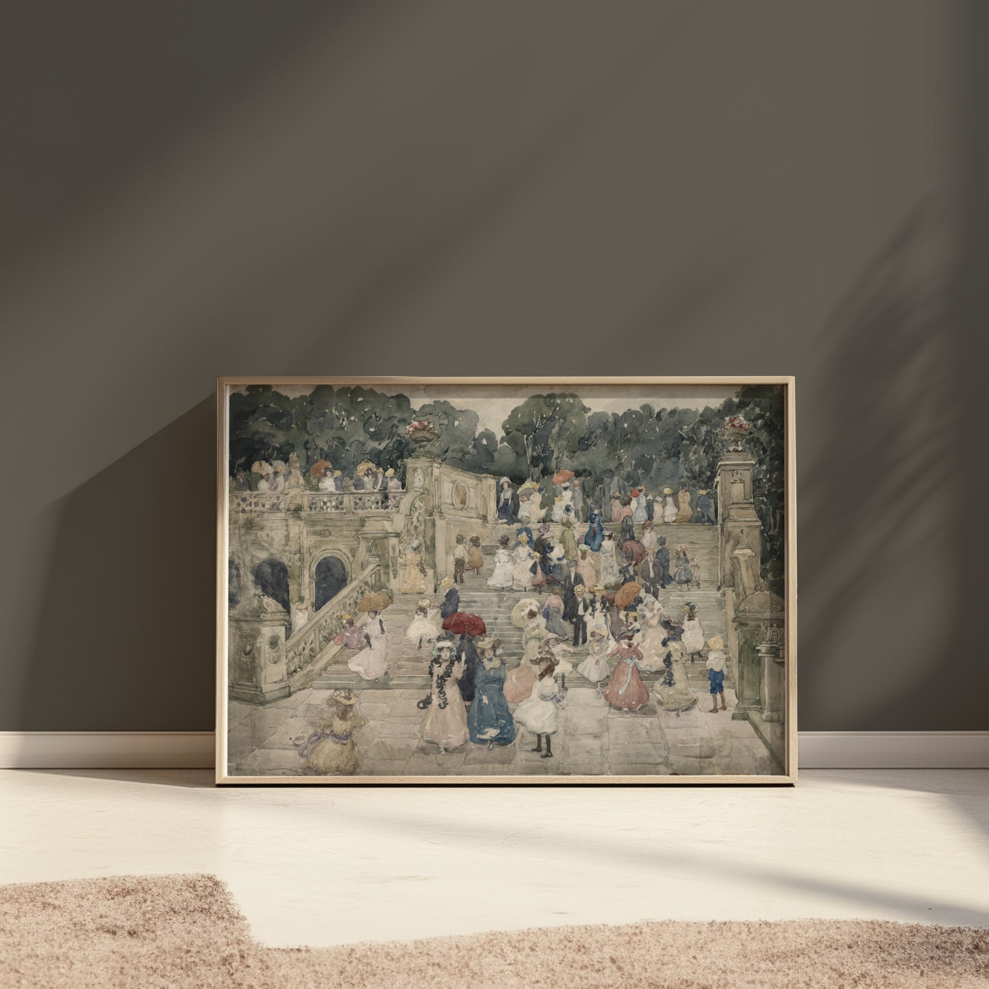 Premium Poster of Elegant Victorian Garden Gathering Scene Posters