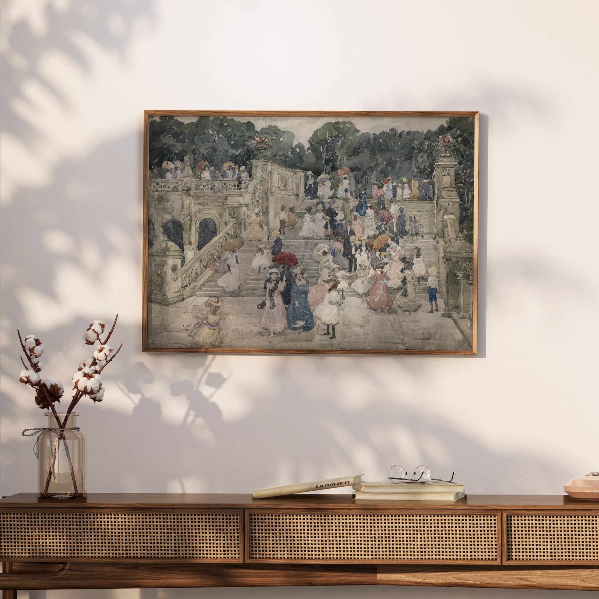 Premium Poster of Elegant Victorian Garden Gathering Scene Posters