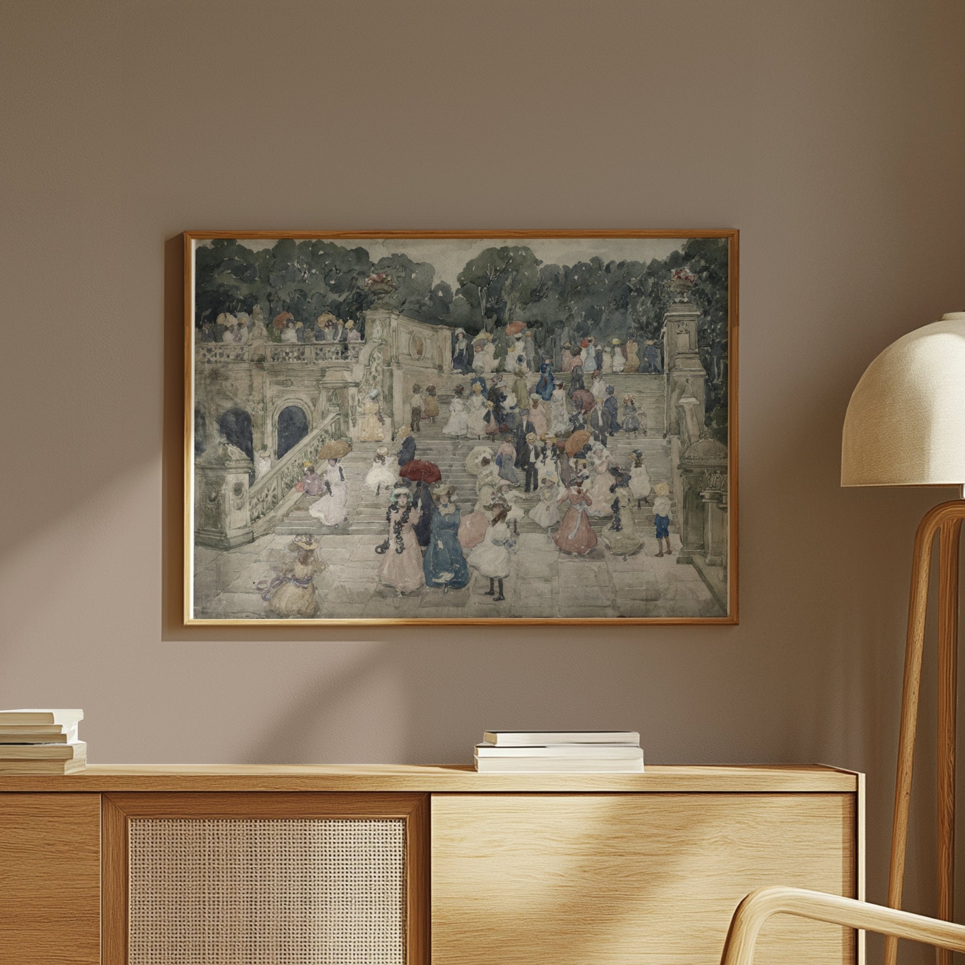Premium Poster of Elegant Victorian Garden Gathering Scene Posters