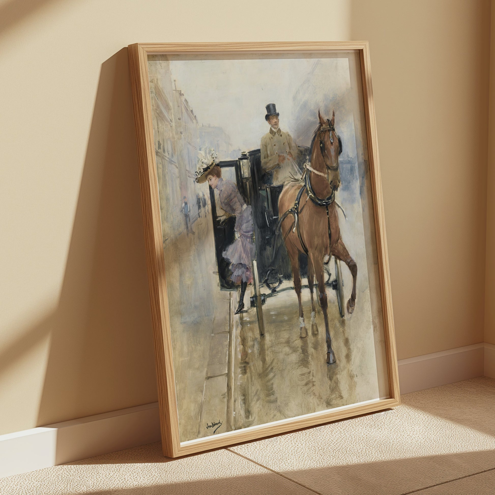 Premium Poster of Elegant Vintage Horse Carriage Art Posters