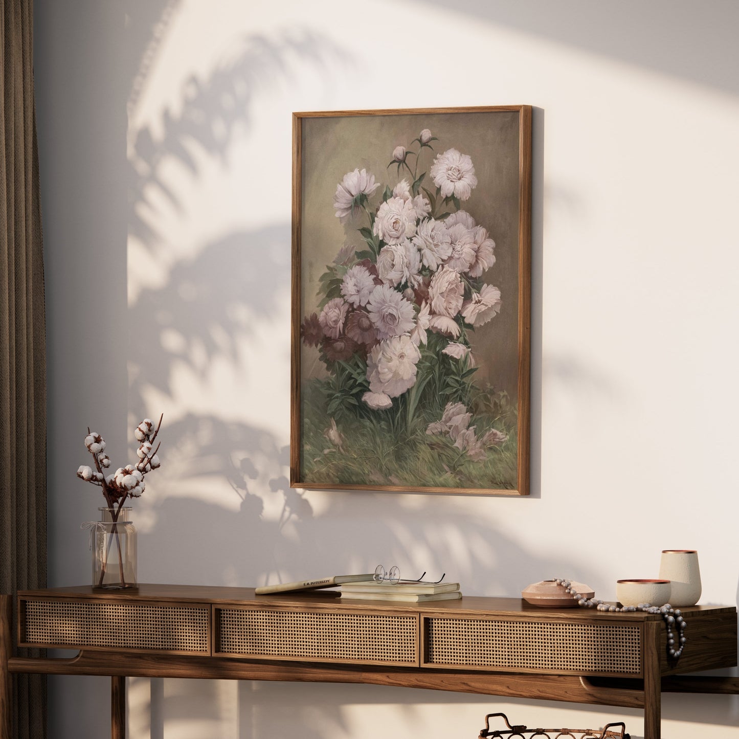 Premium Poster of Elegant White and Pink Flower Bouquet Art Posters