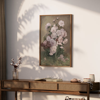 Premium Poster of Elegant White and Pink Flower Bouquet Art Posters