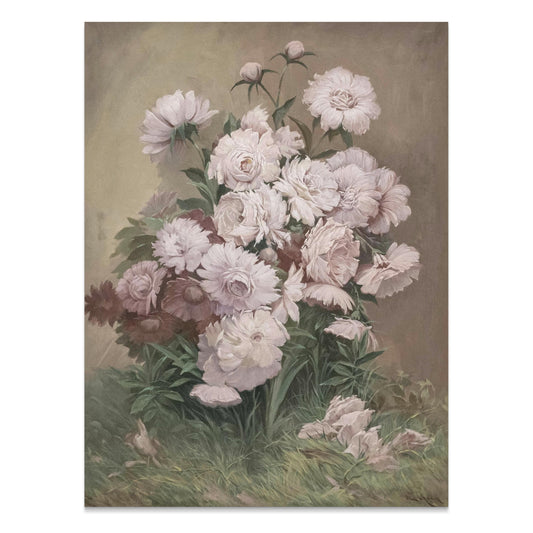 Premium Poster of Elegant White and Pink Flower Bouquet Art Posters