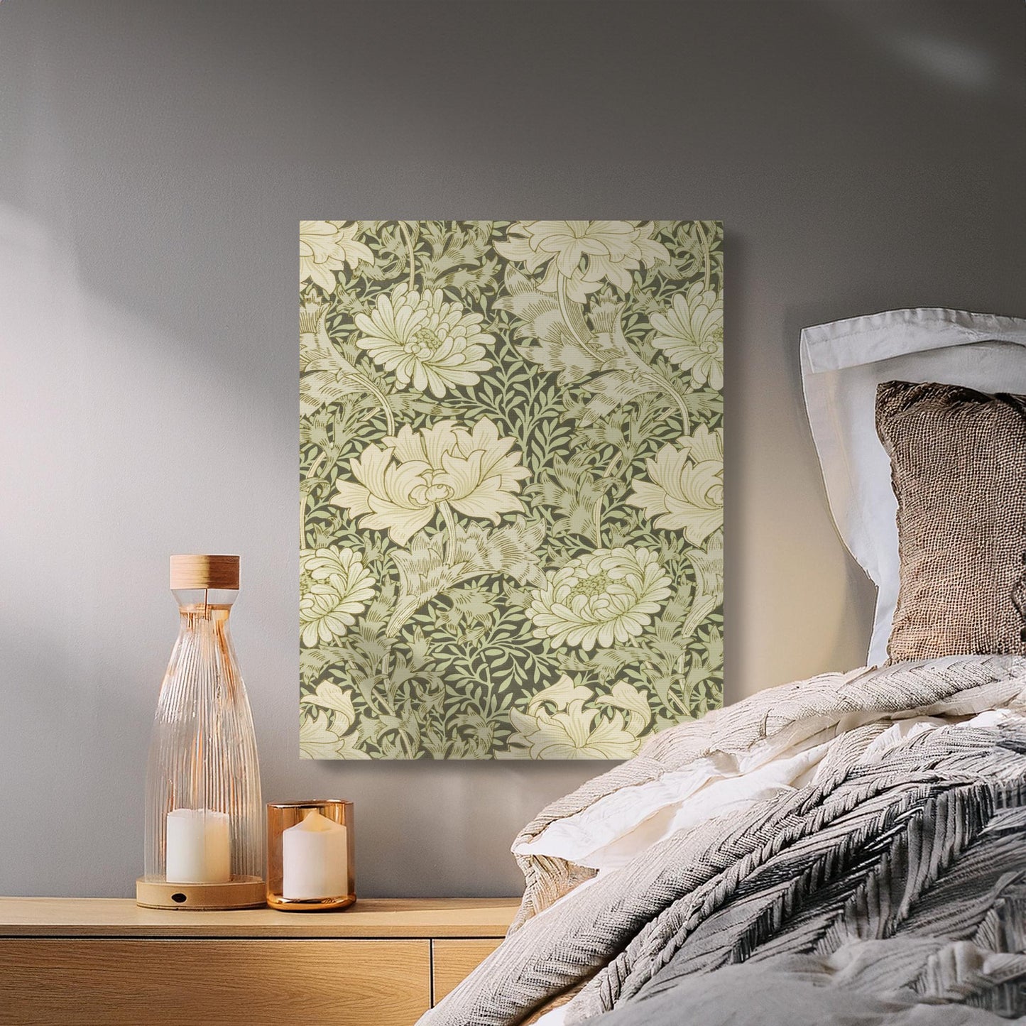 Premium Poster of Elegant William Morris Floral Pattern Canvas Wraps
