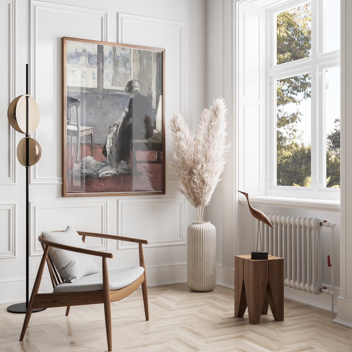 Premium Poster of Elegant Woman Seated by the Window Posters