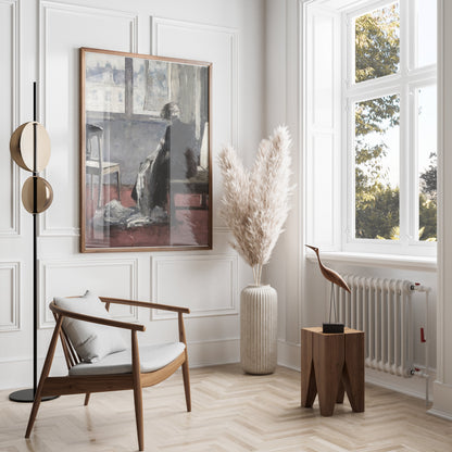 Premium Poster of Elegant Woman Seated by the Window Posters