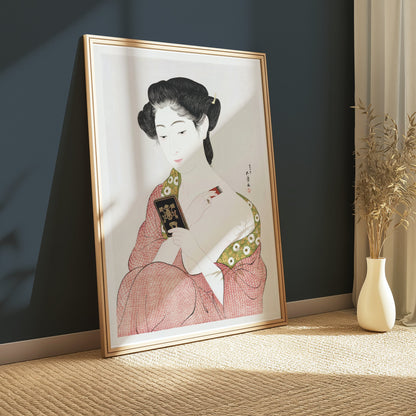 Premium Poster of Elegant Woman in Traditional Japanese Attire Posters