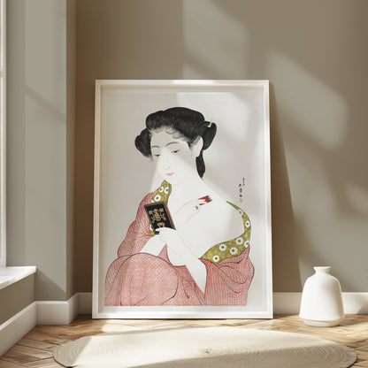 Premium Poster of Elegant Woman in Traditional Japanese Attire Posters
