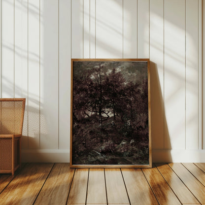 Premium Poster of Enchanting Dark Forest Landscape Art Print Posters