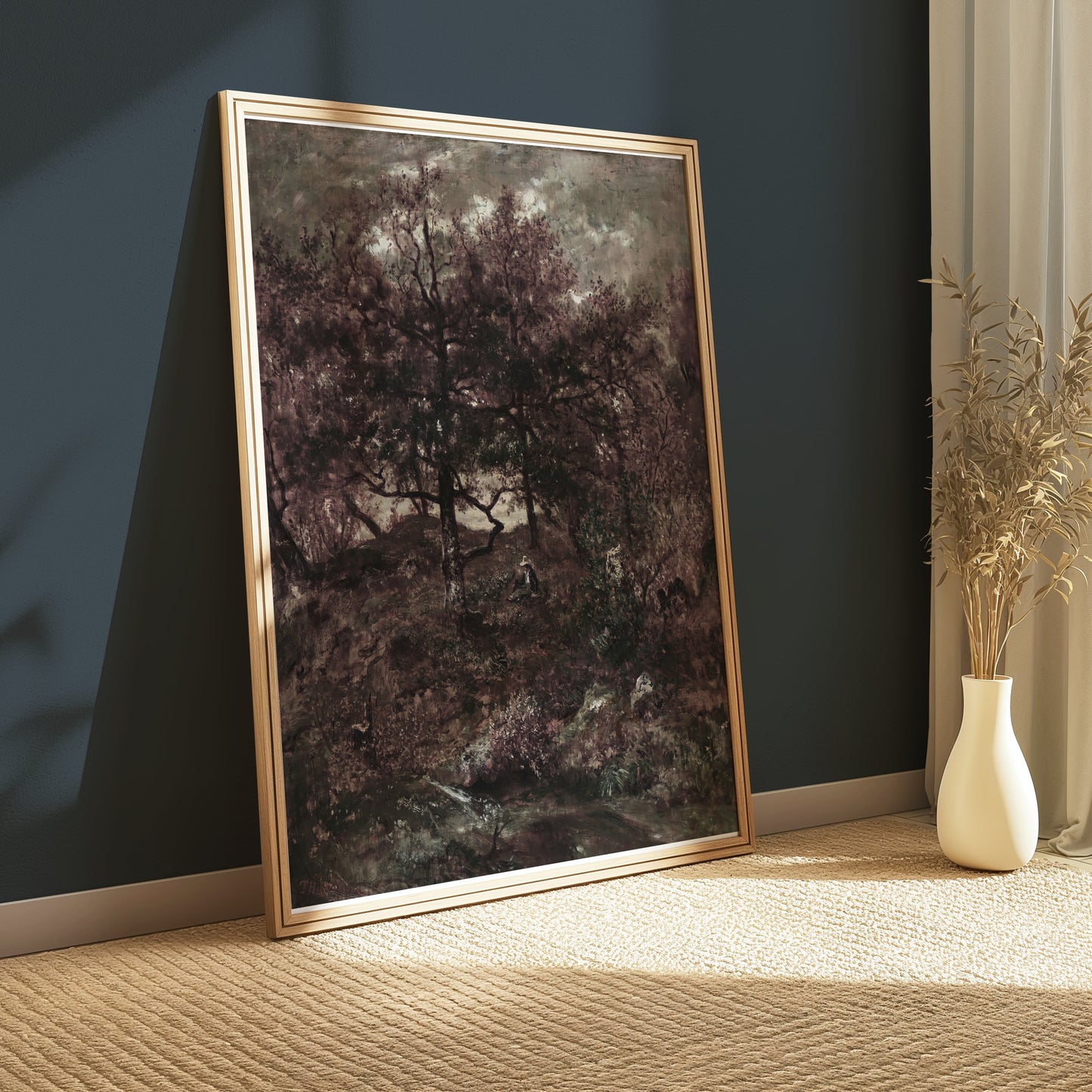 Premium Poster of Enchanting Dark Forest Landscape Art Print Posters