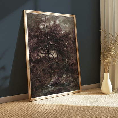 Premium Poster of Enchanting Dark Forest Landscape Art Print Posters