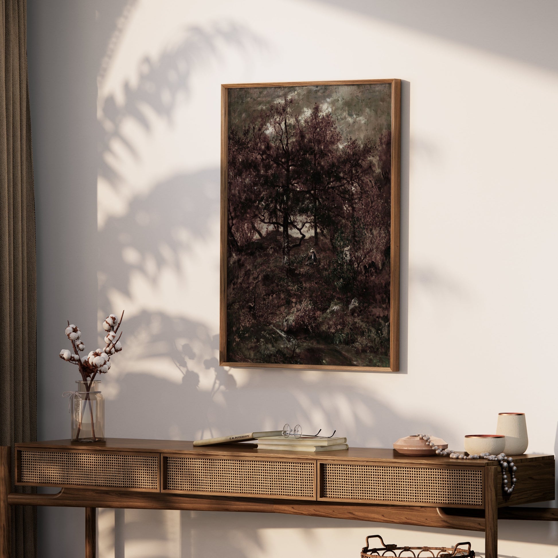 Premium Poster of Enchanting Dark Forest Landscape Art Print Posters