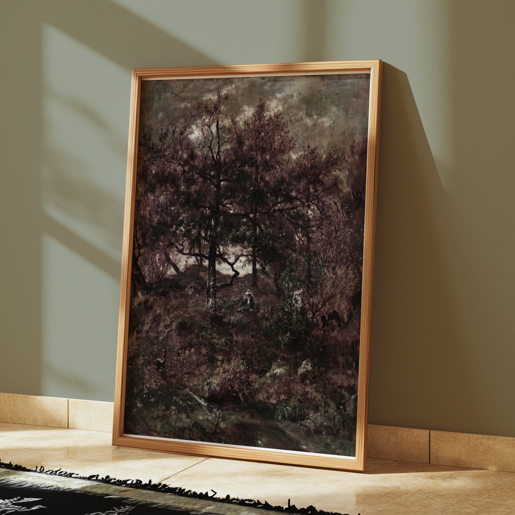 Premium Poster of Enchanting Dark Forest Landscape Art Print Posters