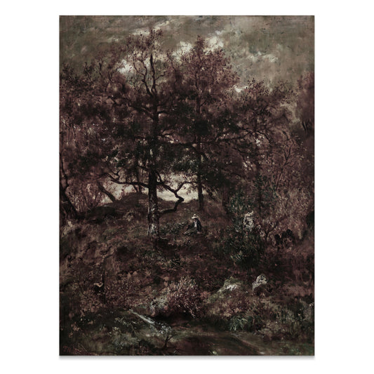 Premium Poster of Enchanting Dark Forest Landscape Art Print Posters