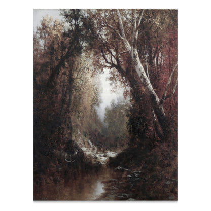Premium Poster of Enchanting Forest Landscape Stream Scene Art Posters