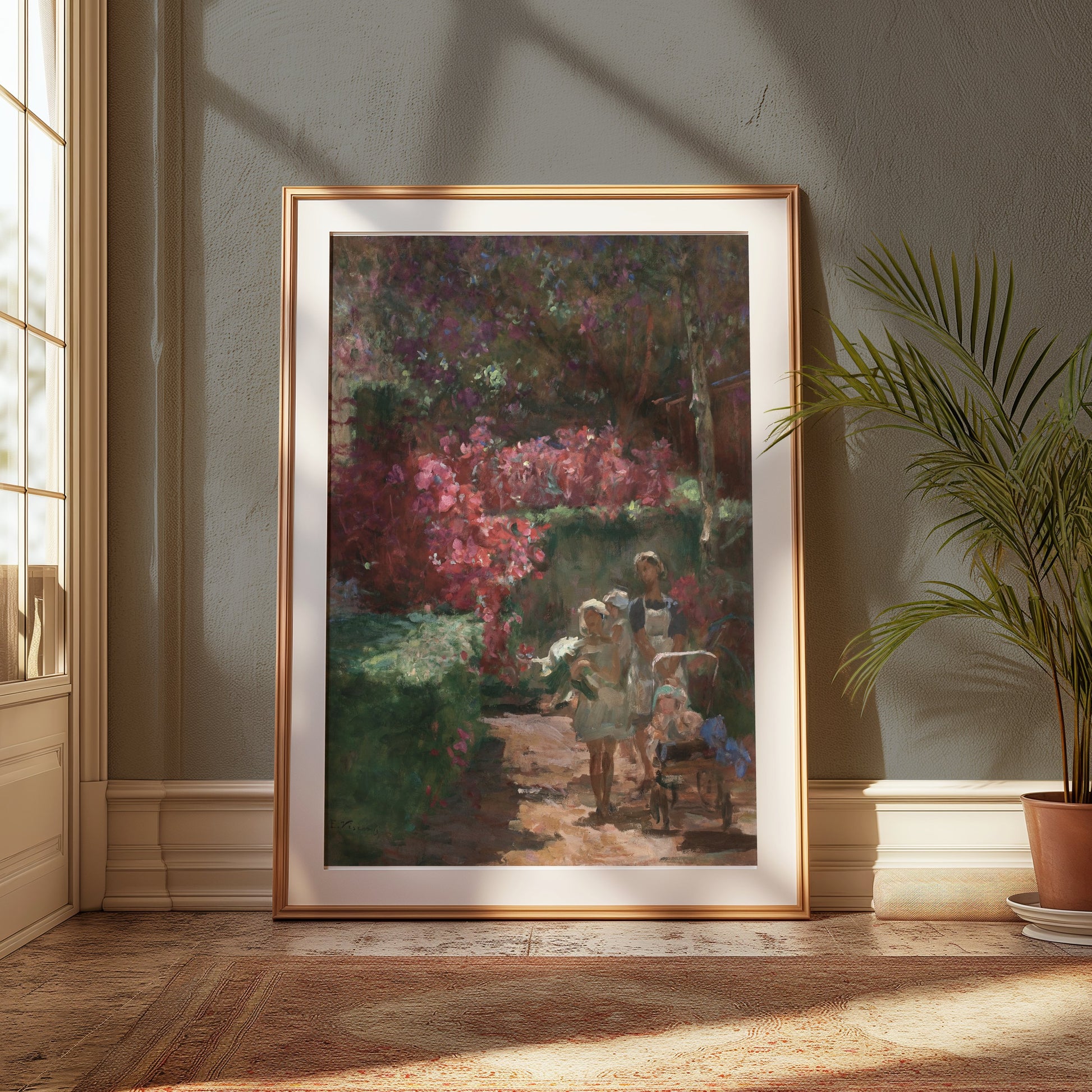 Premium Poster of Enchanting Garden Stroll Vintage Inspired Art Posters