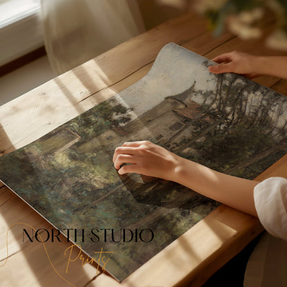 Premium Poster of Enchanting Historic Stone Castle in Forest Landscape Posters