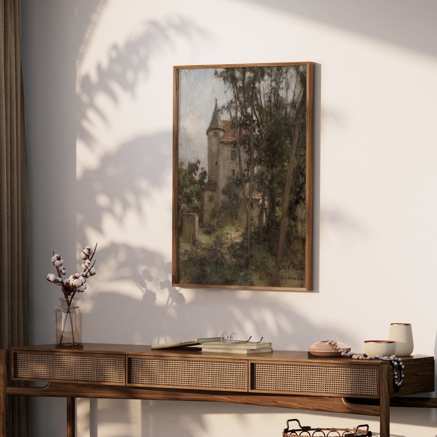 Premium Poster of Enchanting Historic Stone Castle in Forest Landscape Posters