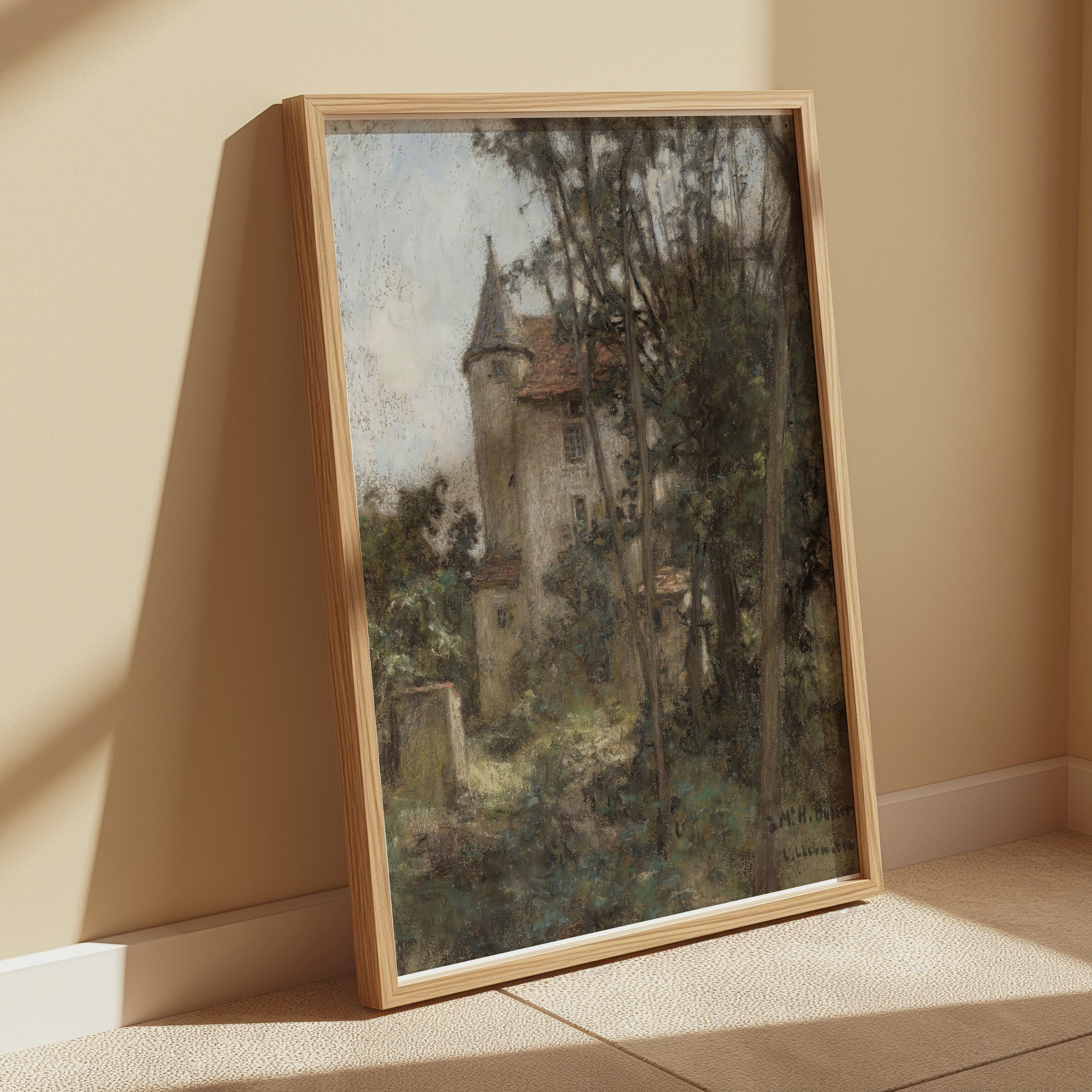 Premium Poster of Enchanting Historic Stone Castle in Forest Landscape Posters