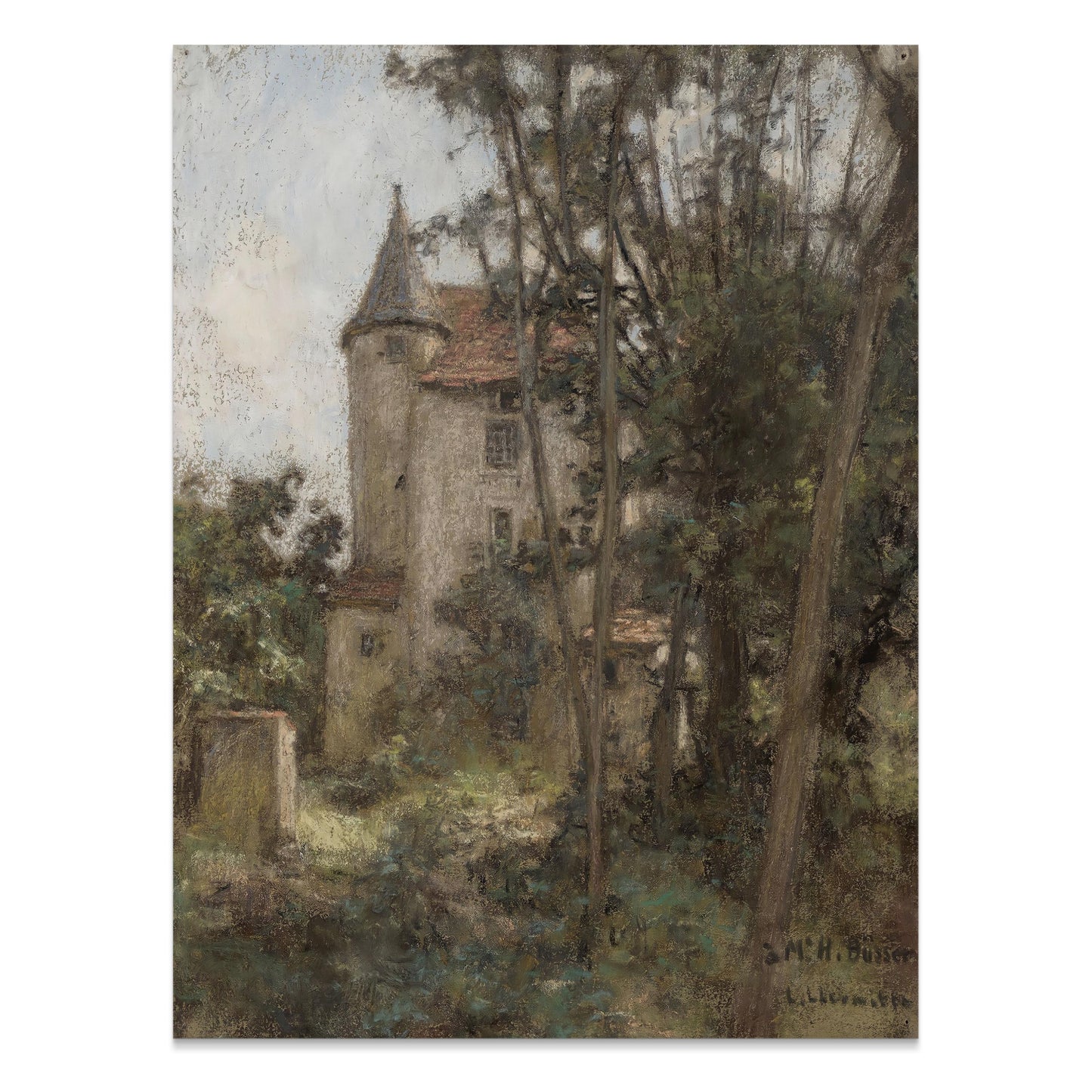 Premium Poster of Enchanting Historic Stone Castle in Forest Landscape Posters