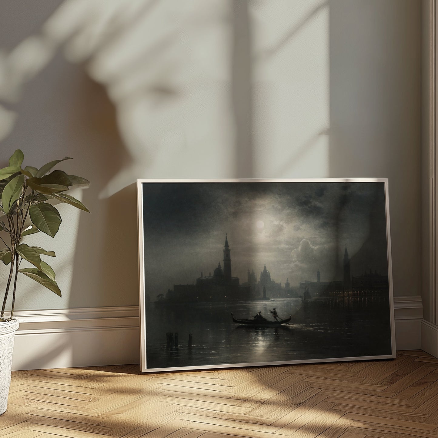 Premium Poster of Enchanting Venetian Night Gondola Ride Scenic Posters