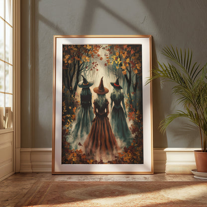 Premium Poster of Enchanting Witches in a Mystical Forest Posters