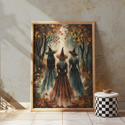 Premium Poster of Enchanting Witches in a Mystical Forest Posters