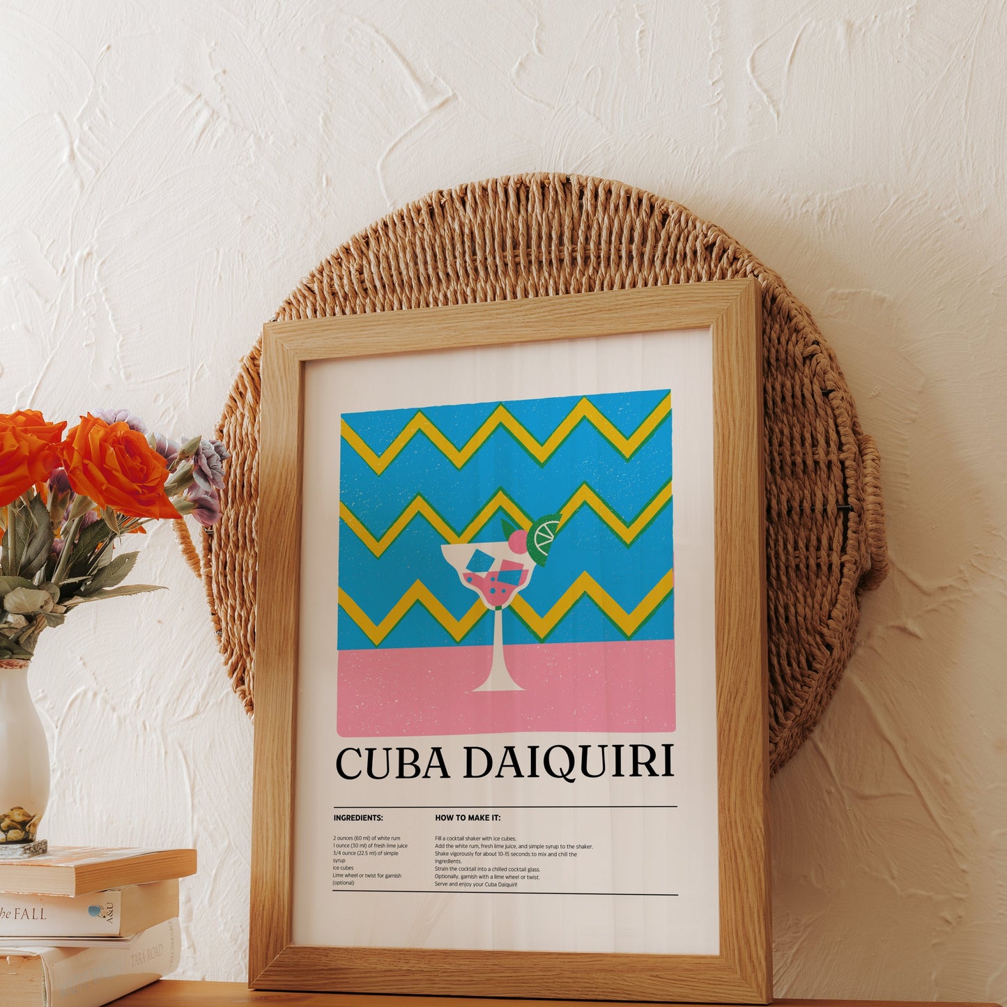Premium Poster of Enjoy Vibrant Cuba Daiquiri Cocktail Art Prints Posters