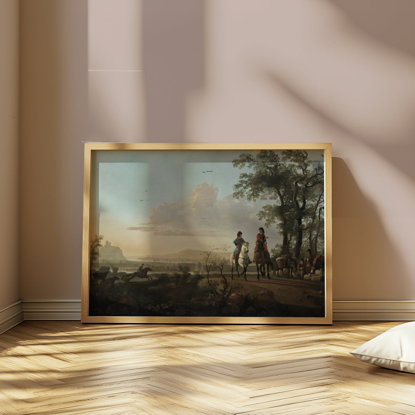 Premium Poster of Equestrian Scene in Idyllic Misty Countryside Posters