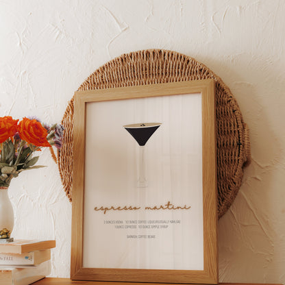 Premium Poster of Espresso Martini Cocktail Recipe Print Posters
