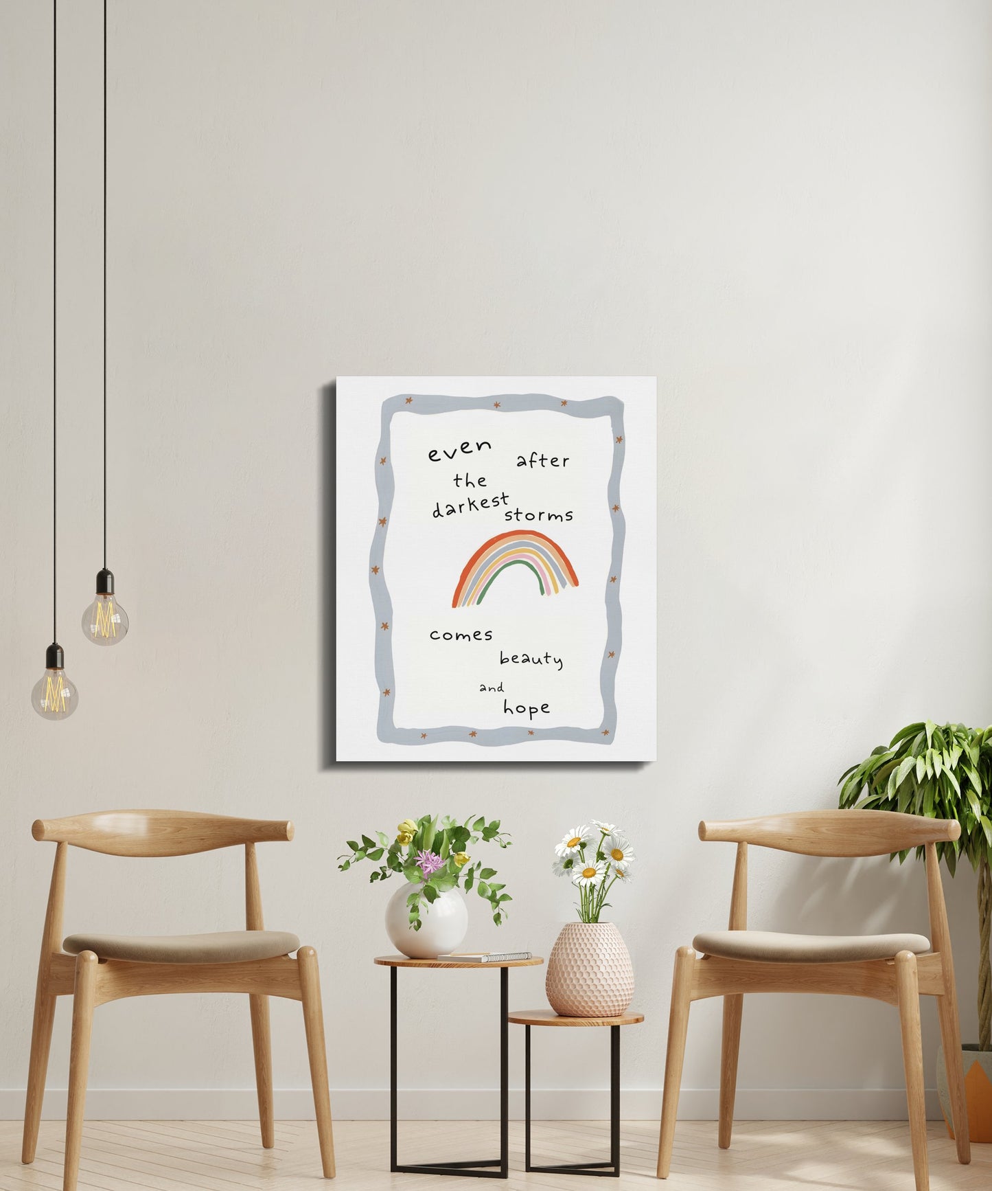 Premium Poster of Even the Darkest Storms Hope Nursery Canvas Wraps