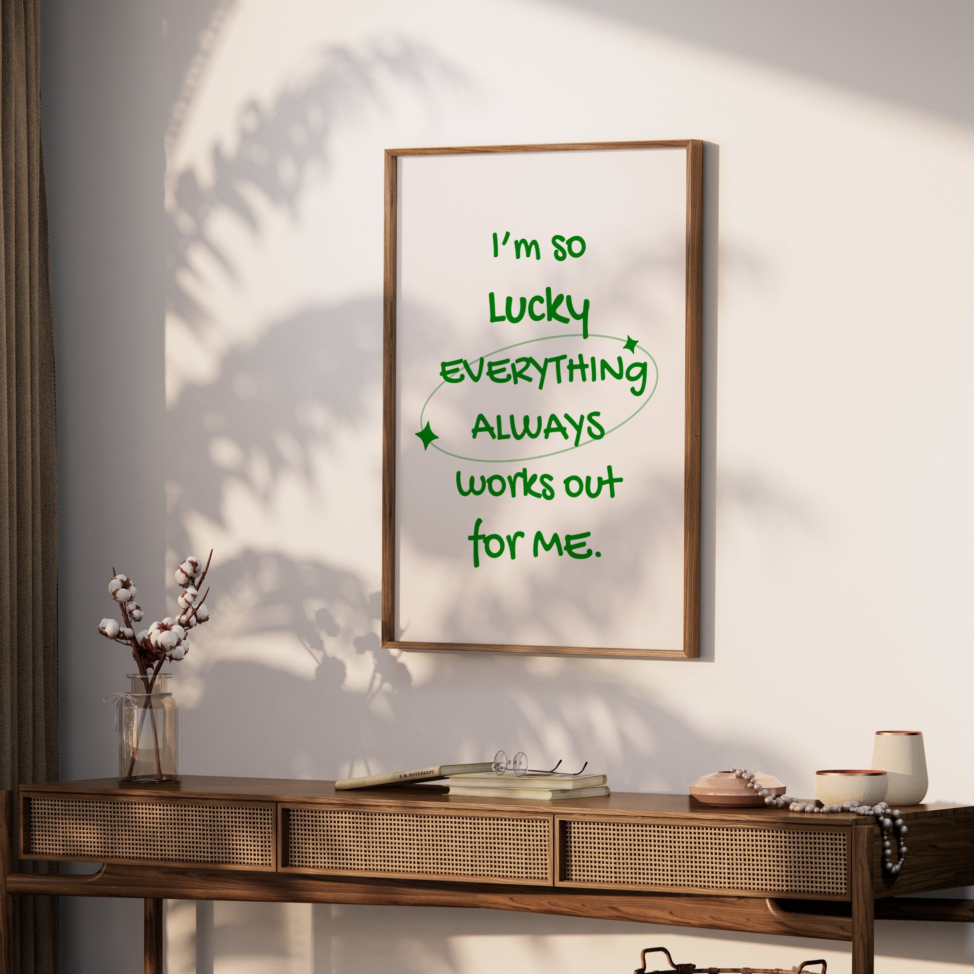 Premium Poster of Everything Always Works Out For Me Motivational Posters
