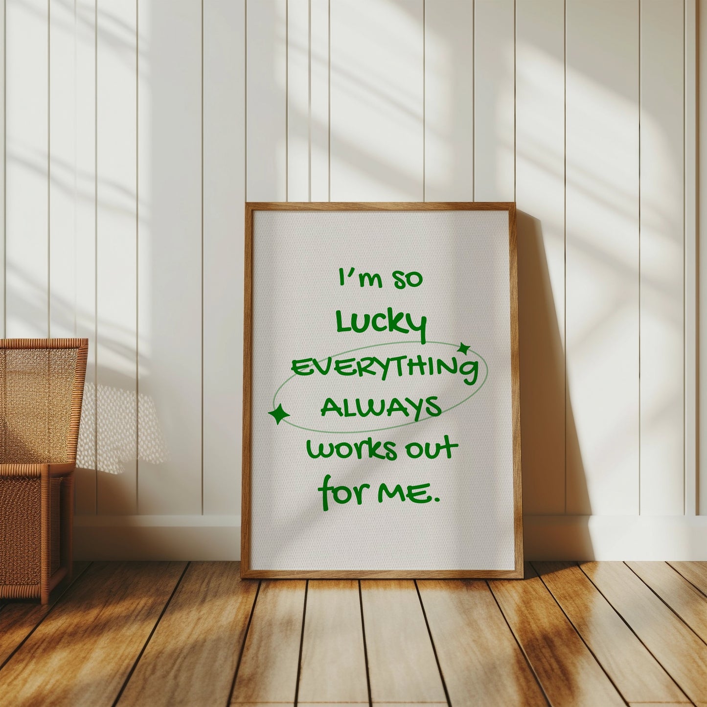 Premium Poster of Everything Always Works Out For Me Motivational Posters