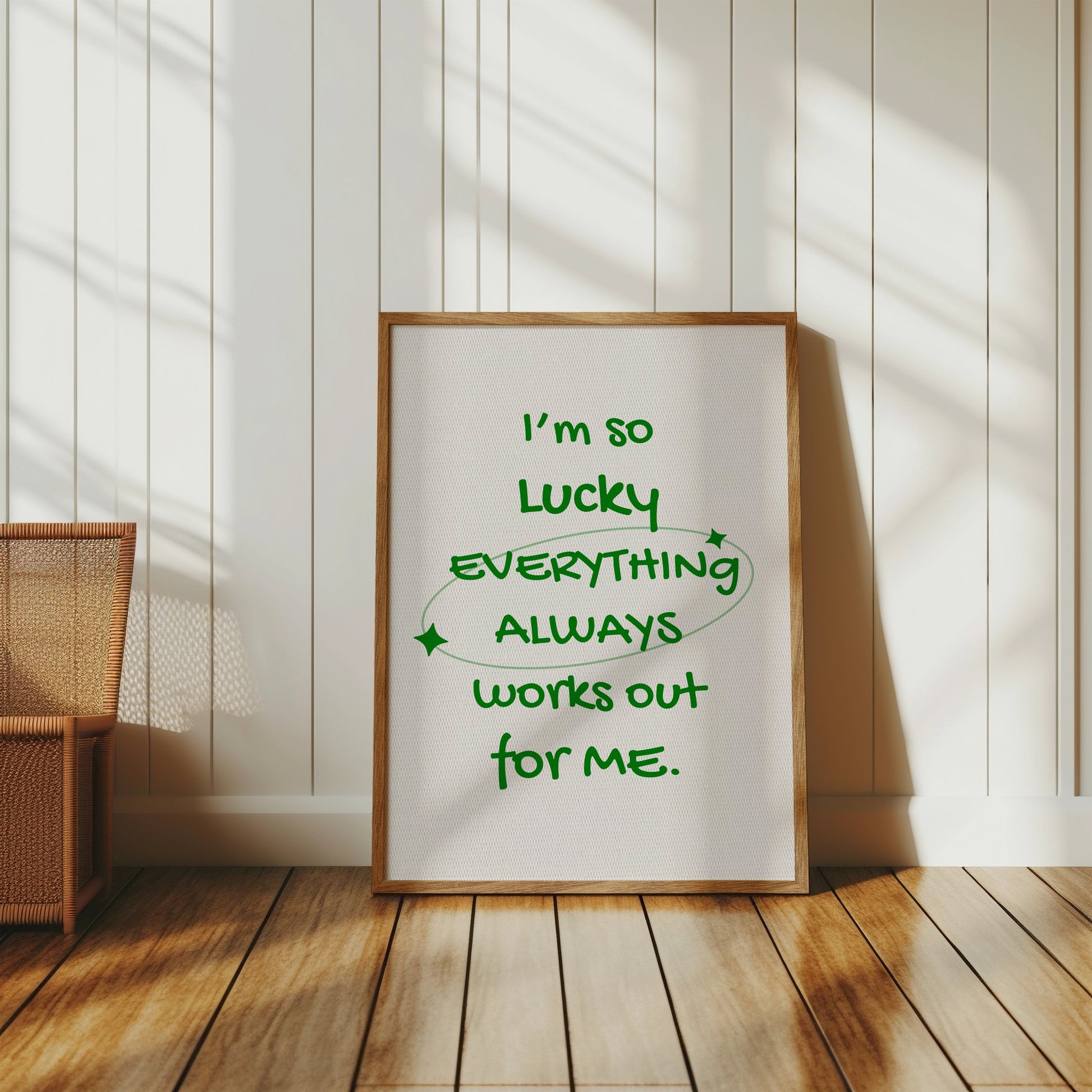 Premium Poster of Everything Always Works Out For Me Motivational Posters