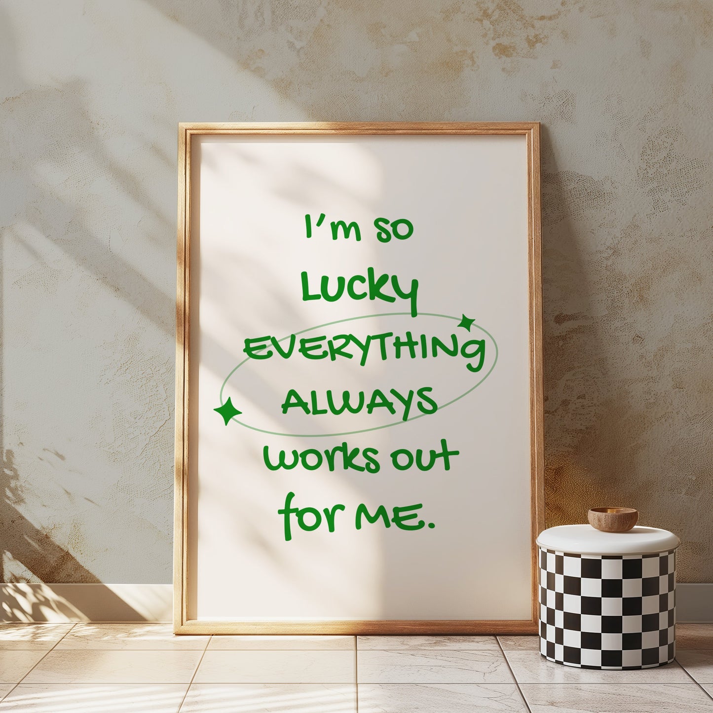Premium Poster of Everything Always Works Out For Me Motivational Posters