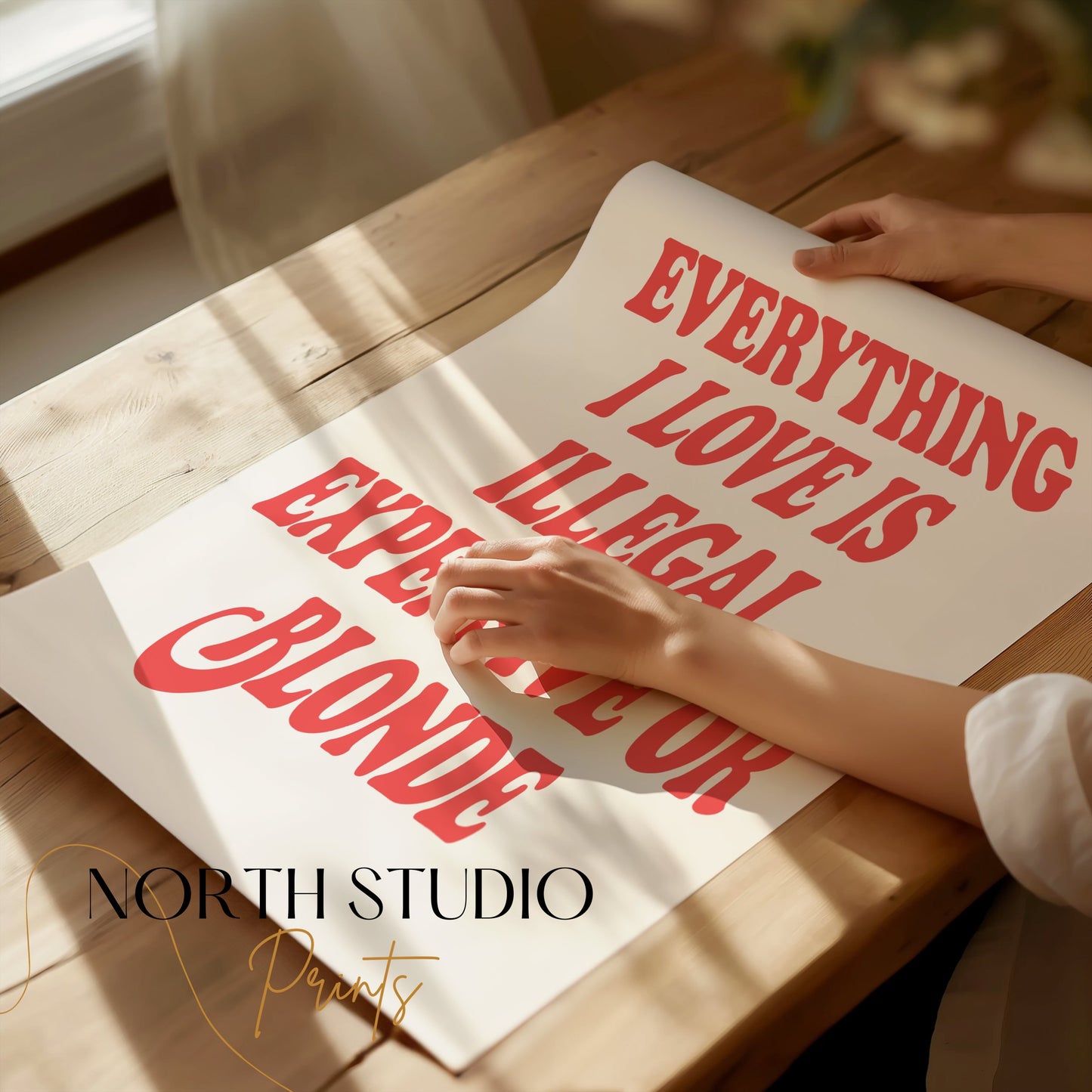 Premium Poster of Everything I Love Is Illegal Expensive or Blonde Posters