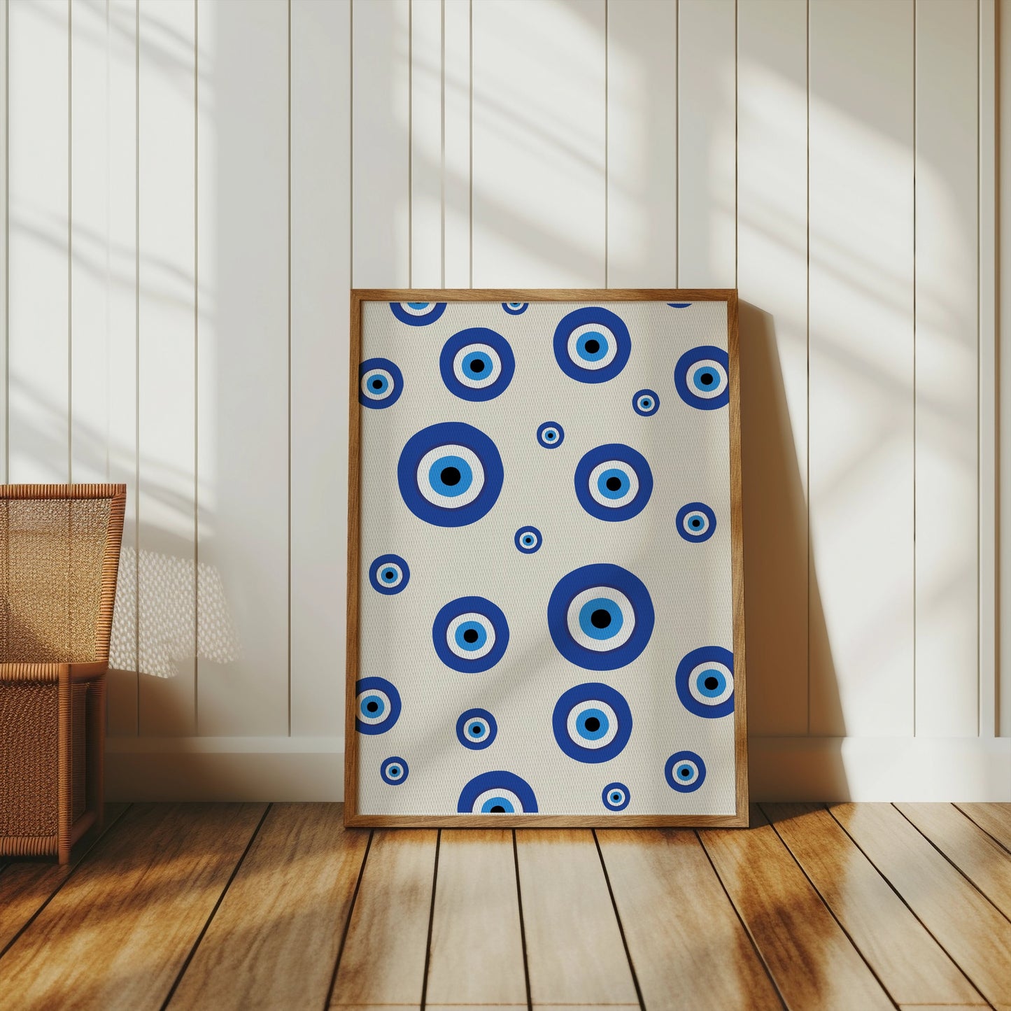 Premium Poster of Evil Eye Pattern in Various Blue Sizes Posters