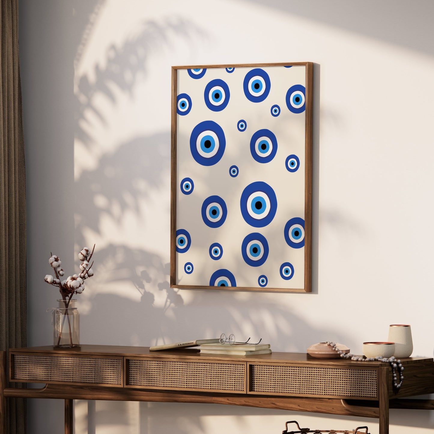 Premium Poster of Evil Eye Pattern in Various Blue Sizes Posters