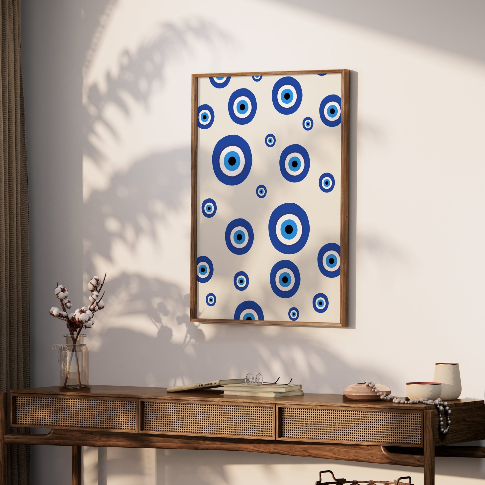 Premium Poster of Evil Eye Pattern in Various Blue Sizes Posters