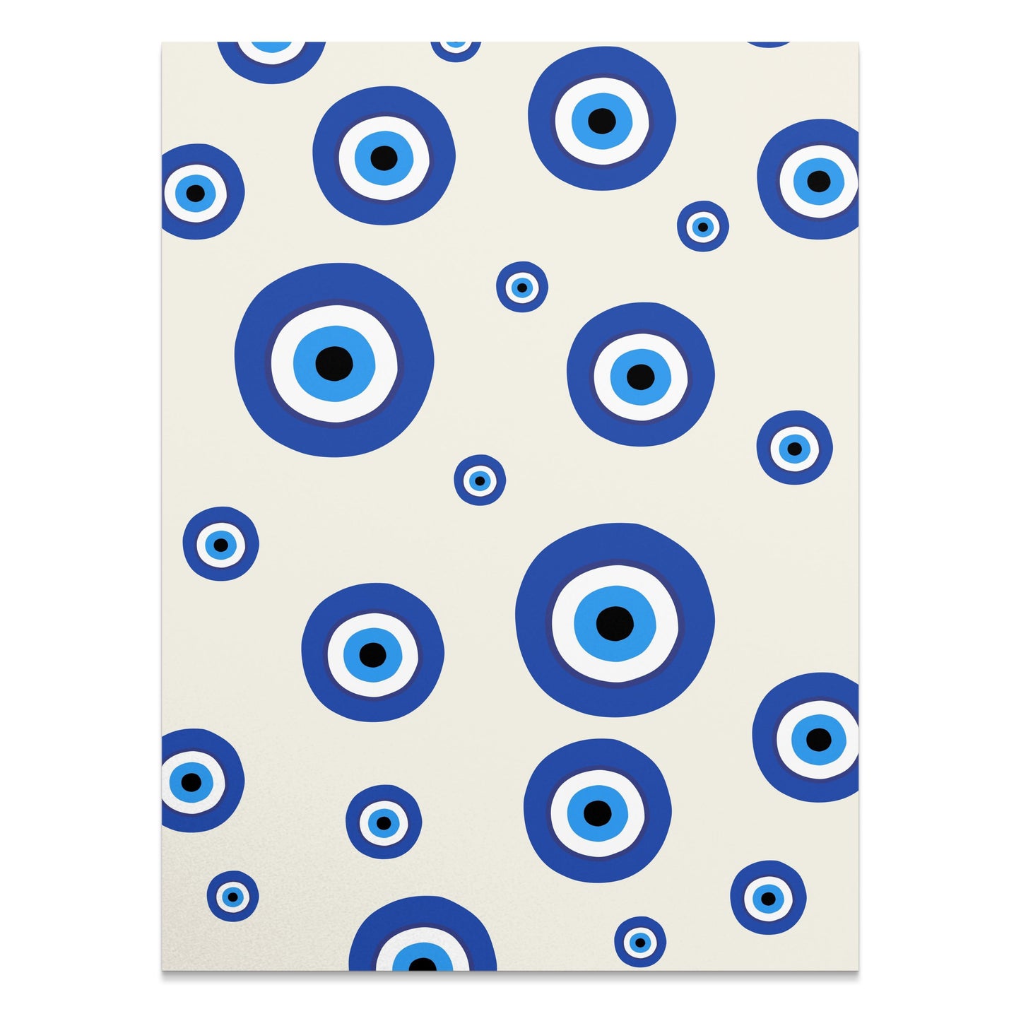 Premium Poster of Evil Eye Pattern in Various Blue Sizes Posters