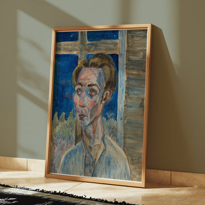 Premium Poster of Expressive Portrait of a Man by Window Art Posters