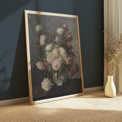 Premium Poster of Exquisite Bouquet of Chrysanthemums Art Flower Posters