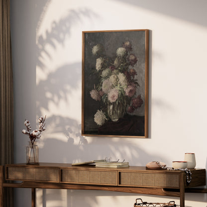 Premium Poster of Exquisite Bouquet of Chrysanthemums Art Flower Posters