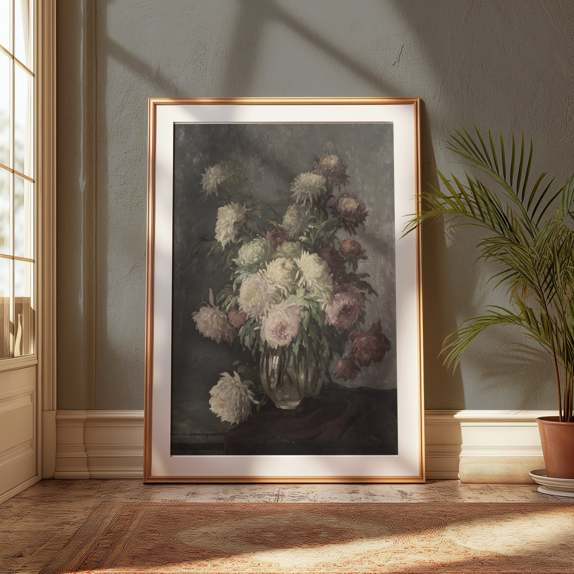 Premium Poster of Exquisite Bouquet of Chrysanthemums Art Flower Posters