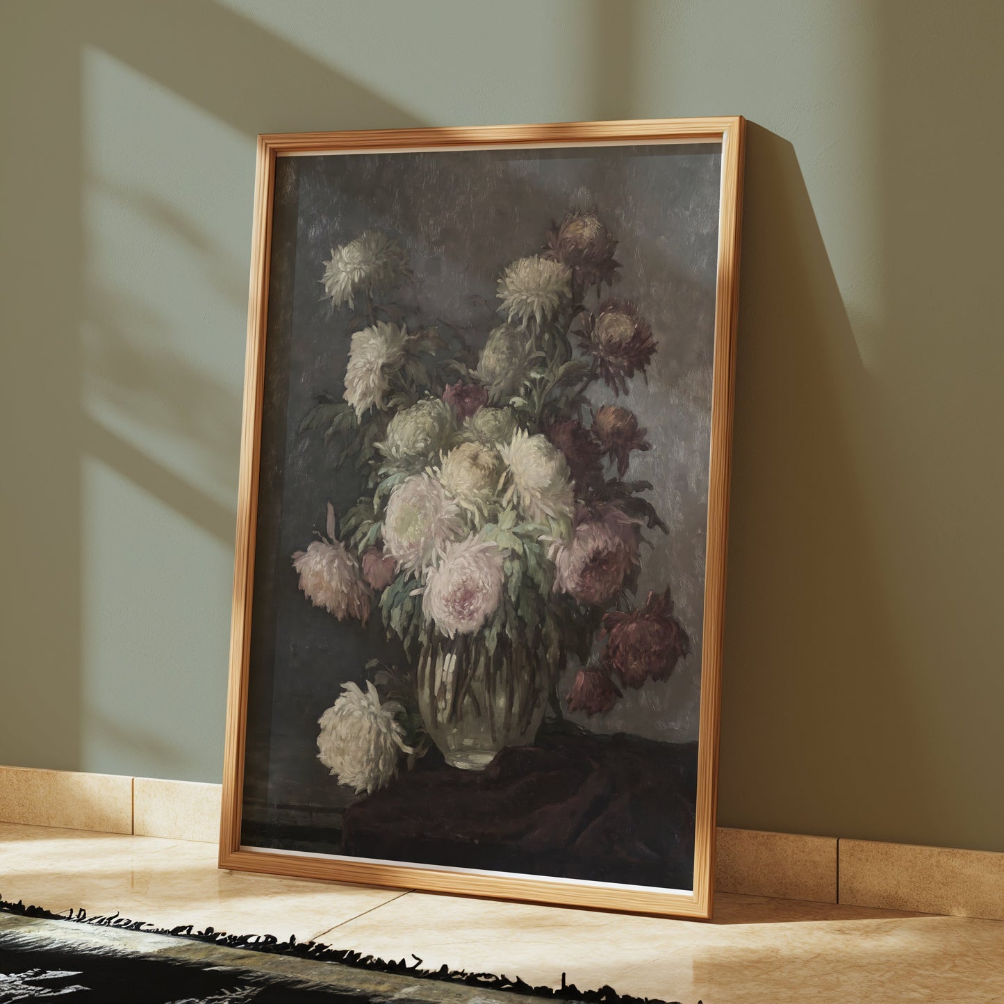 Premium Poster of Exquisite Bouquet of Chrysanthemums Art Flower Posters