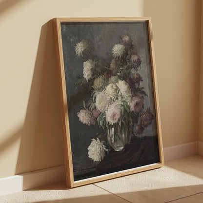 Premium Poster of Exquisite Bouquet of Chrysanthemums Art Flower Posters